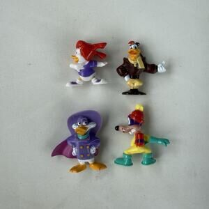 Vintage Complete Set of 4 Kelloggs Darkwing Duck Disney 2” PVC Figures 1992